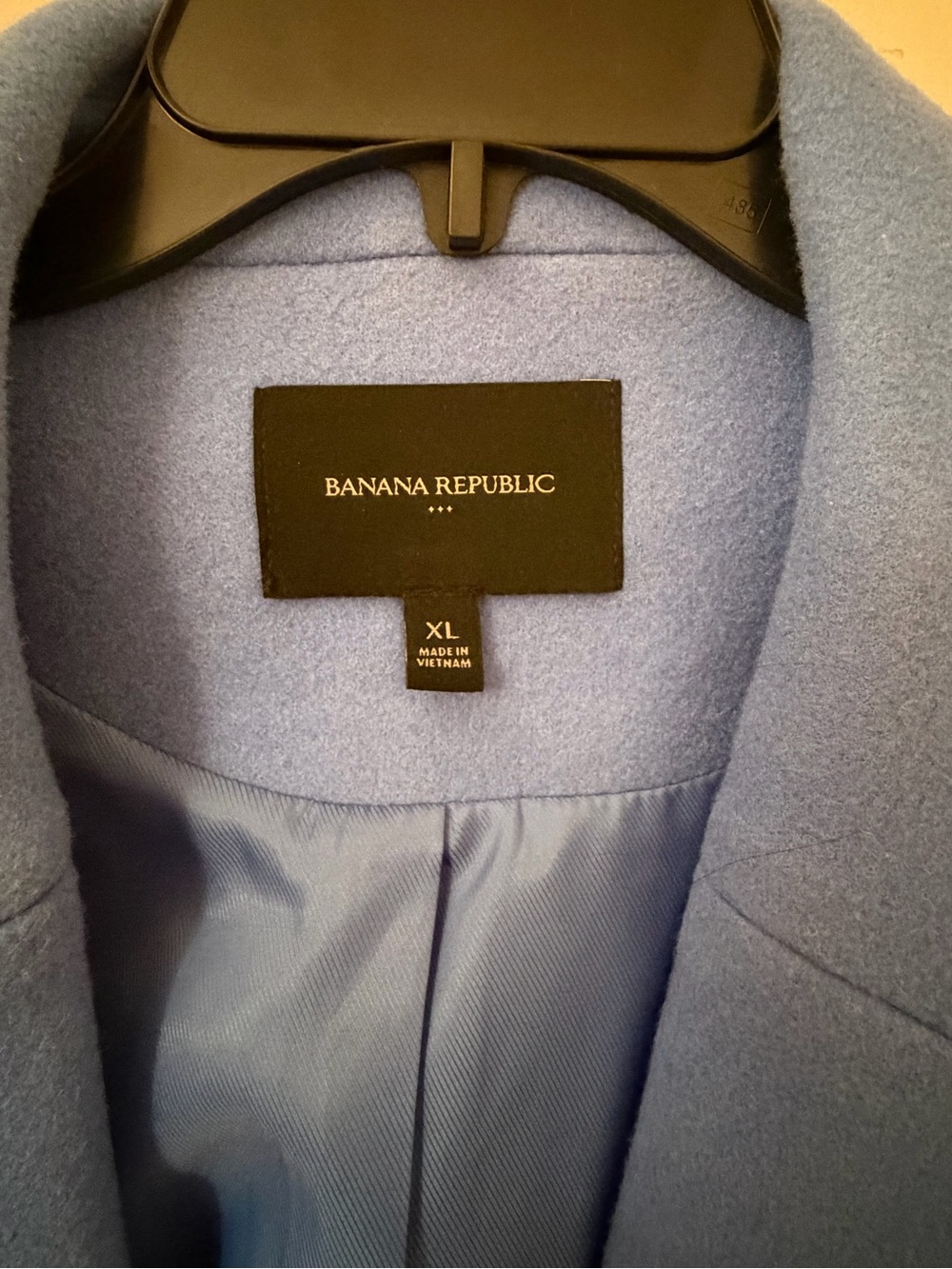 Banana Republic Cobalt Blue Single-Breasted Wool Car Coat - Picture 3 of 5
